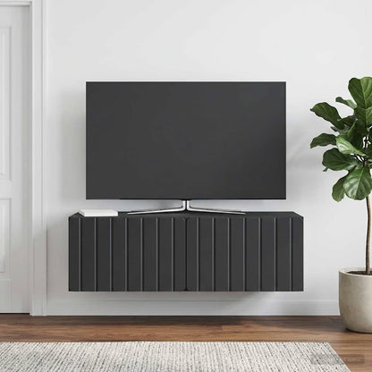 vidaXL Wall-Mounted TV Cabinet 98 x 31 x 30 cm Black Engineered Wood