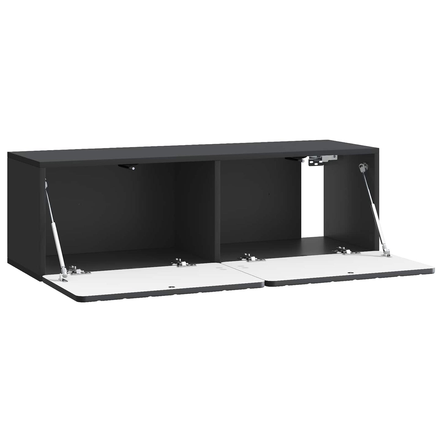 vidaXL Wall-Mounted TV Cabinet 98 x 31 x 30 cm Black Engineered Wood