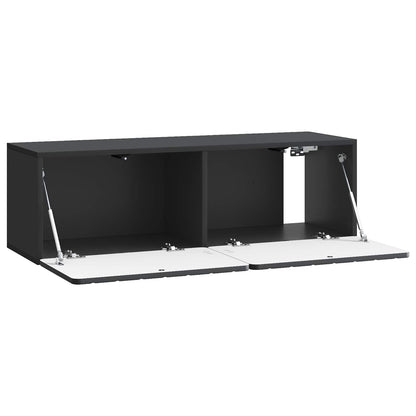 vidaXL Wall-Mounted TV Cabinet 98 x 31 x 30 cm Black Engineered Wood