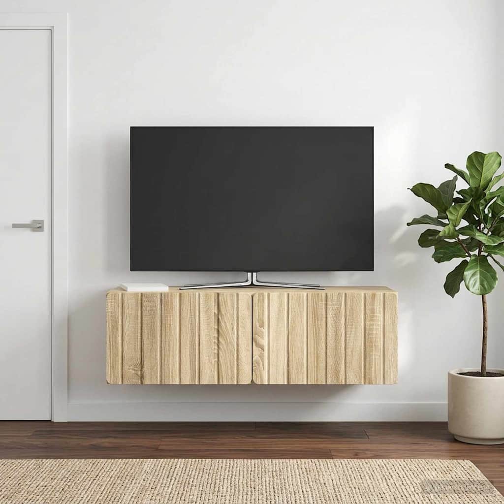 vidaXL Wall-Mounted TV Cabinet 98 x 31 x 30 cm Sonoma Oak