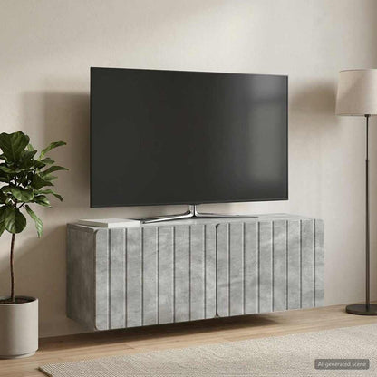 vidaXL Wall-Mounted TV Cabinet 98 x 31 x 30 cm Concrete Grey