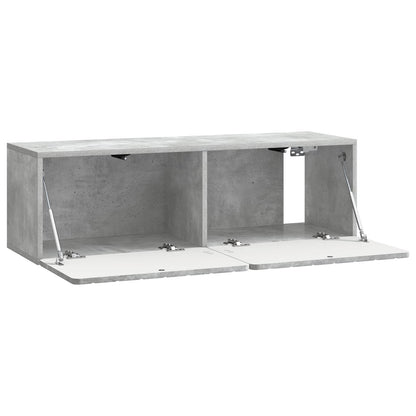 vidaXL Wall-Mounted TV Cabinet 98 x 31 x 30 cm Concrete Grey