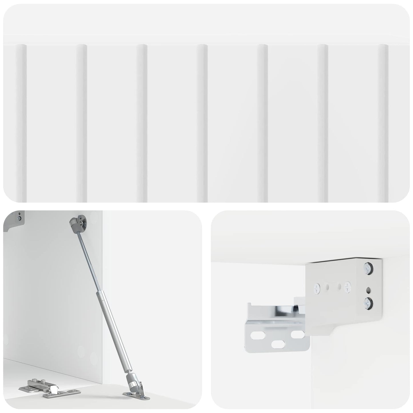 vidaXL Wall-Mounted TV Cabinet 98 x 31 x 30 cm High Gloss White