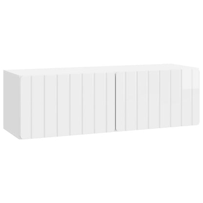 vidaXL Wall-Mounted TV Cabinet 98 x 31 x 30 cm High Gloss White