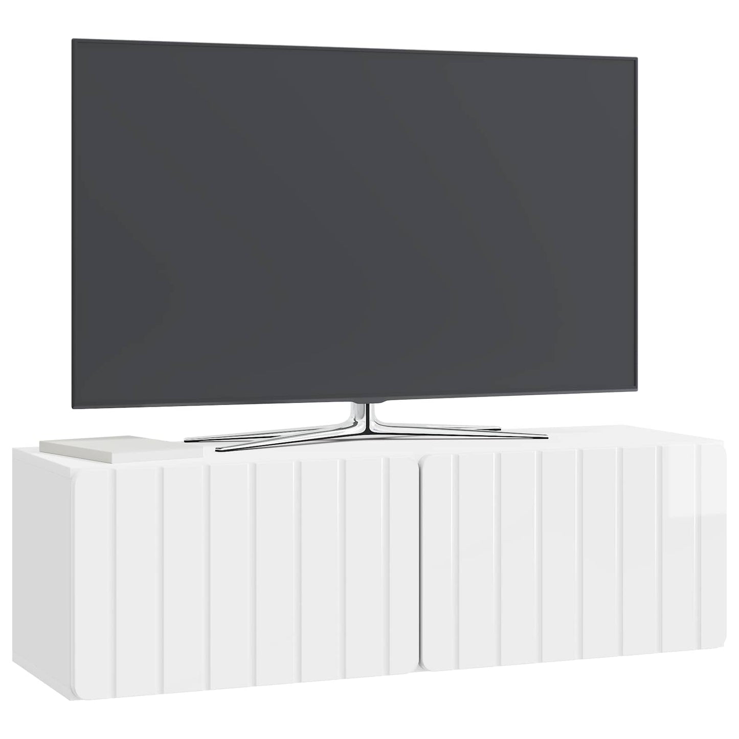 vidaXL Wall-Mounted TV Cabinet 98 x 31 x 30 cm High Gloss White
