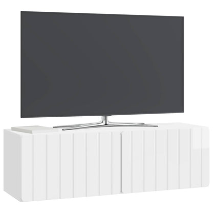 vidaXL Wall-Mounted TV Cabinet 98 x 31 x 30 cm High Gloss White