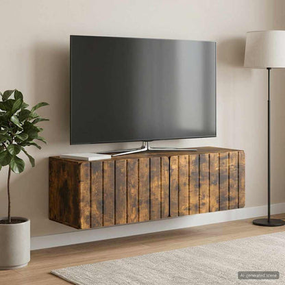 vidaXL Wall-Mounted TV Cabinet 98 x 31 x 30 cm Smoked Oak