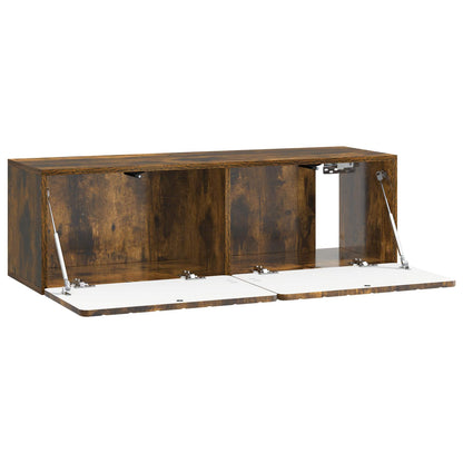 vidaXL Wall-Mounted TV Cabinet 98 x 31 x 30 cm Smoked Oak