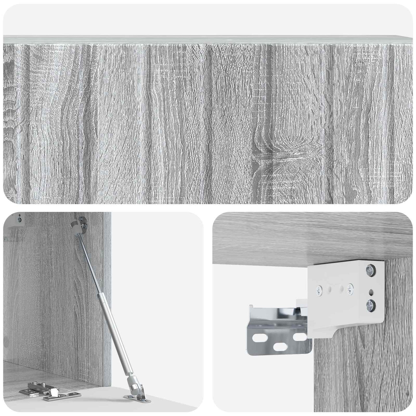 vidaXL Wall-Mounted TV Cabinet 98 x 31 x 30 cm Grey Sonoma