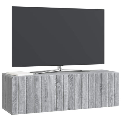 vidaXL Wall-Mounted TV Cabinet 98 x 31 x 30 cm Grey Sonoma