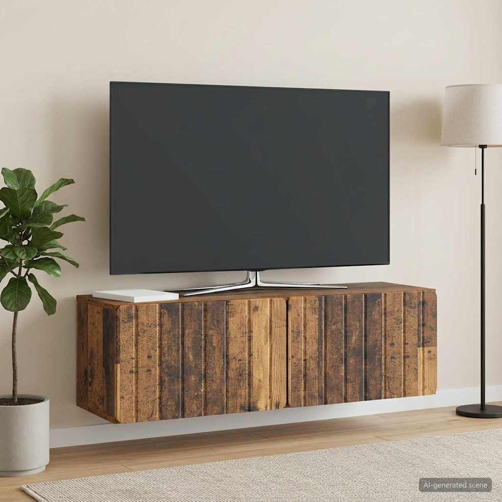 vidaXL Wall-Mounted TV Cabinet 98 x 31 x 30 cm Old Wood