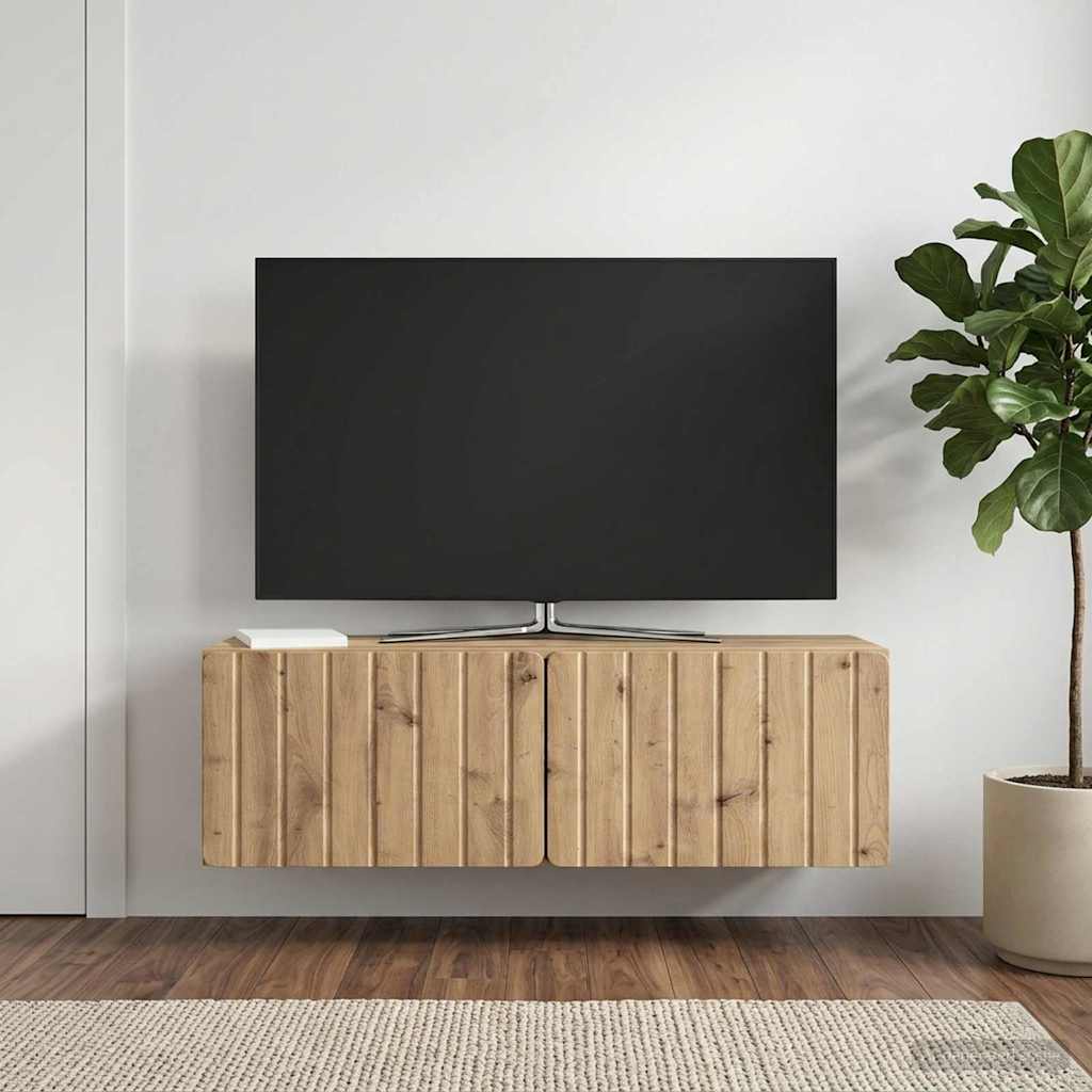 vidaXL Wall-Mounted TV Cabinet 98 x 31 x 30 cm Artisan Oak