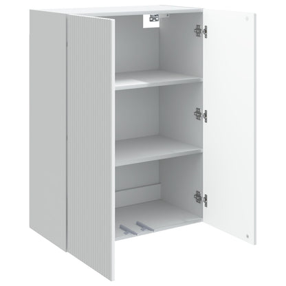 vidaXL Wall-Mounted Cabinet White 66 x 34.5 x 90 cm Engineered Wood