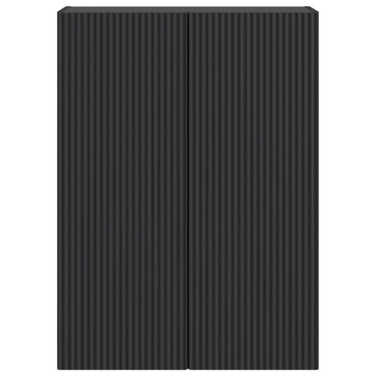 vidaXL Wall-Mounted Cabinet Black 66 x 34.5 x 90 cm Engineered Wood