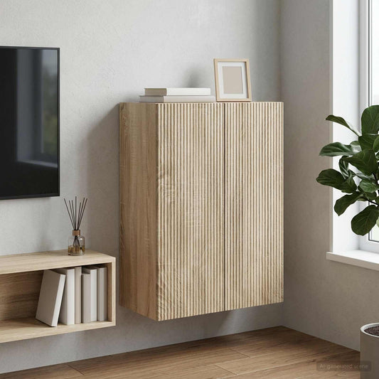 vidaXL Wall-Mounted Cabinet Sonoma Oak 66 x 34.5 x 90 cm