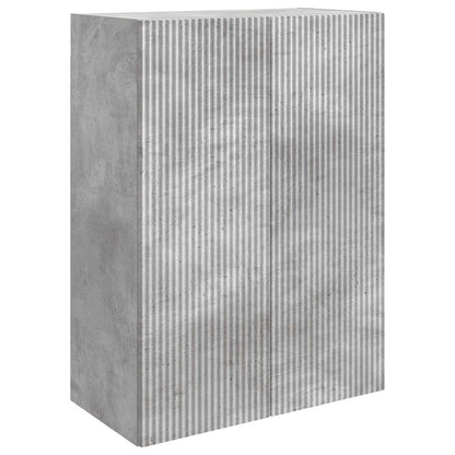 vidaXL Wall-Mounted Cabinet Concrete Grey 66 x 34.5 x 90 cm