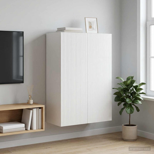 vidaXL Wall-Mounted Cabinet High Gloss White 66 x 34.5 x 90 cm