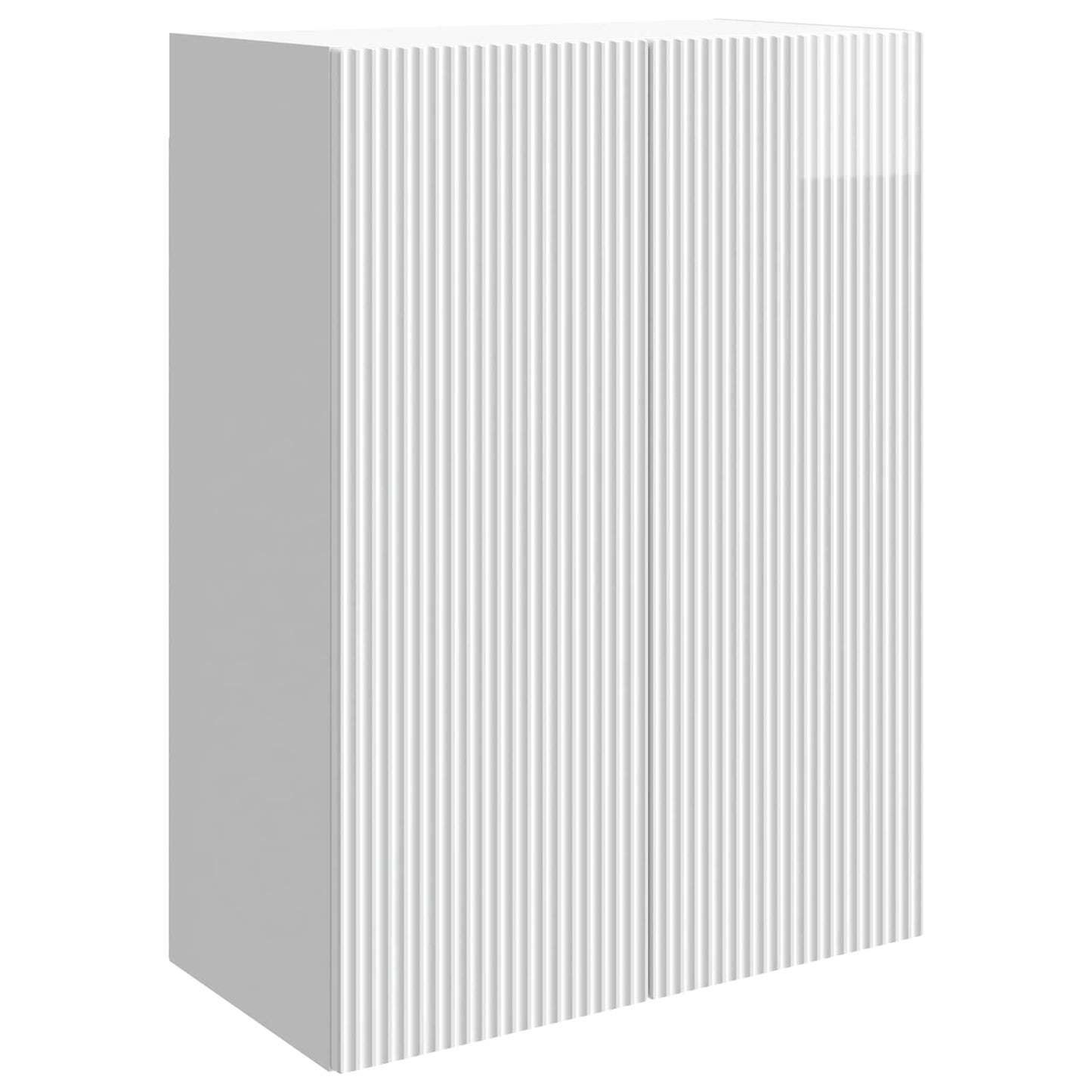 vidaXL Wall-Mounted Cabinet High Gloss White 66 x 34.5 x 90 cm
