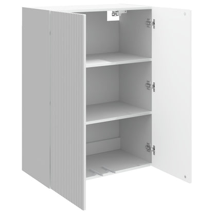 vidaXL Wall-Mounted Cabinet High Gloss White 66 x 34.5 x 90 cm