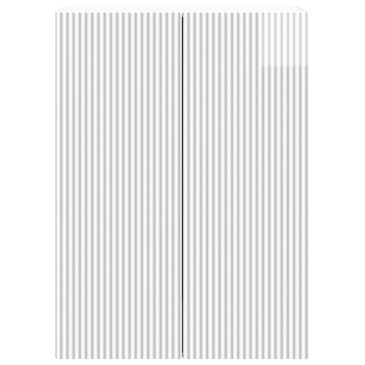 vidaXL Wall-Mounted Cabinet High Gloss White 66 x 34.5 x 90 cm