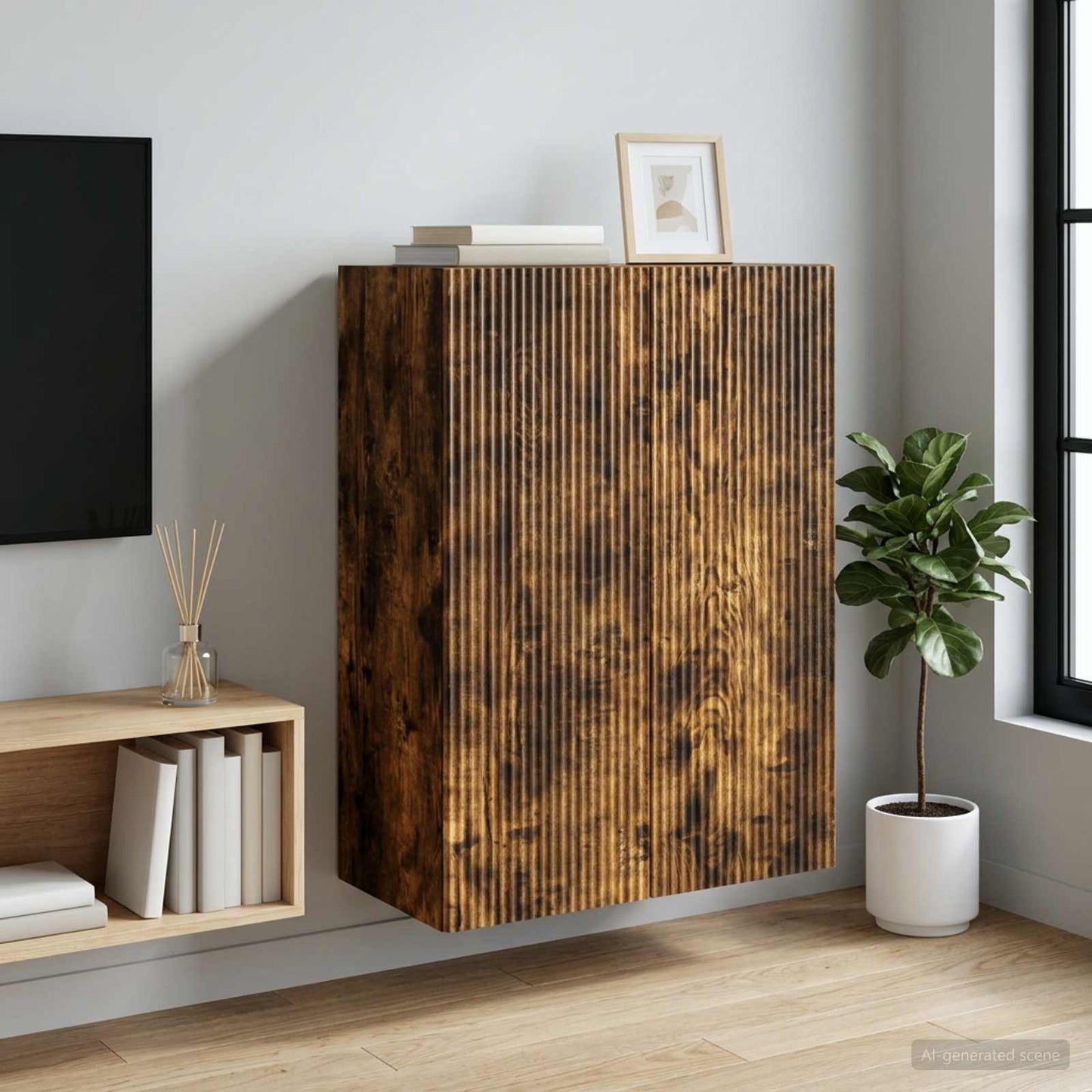 vidaXL Wall-Mounted Cabinet 66 x 34.5 x 90 cm Engineered Wood
