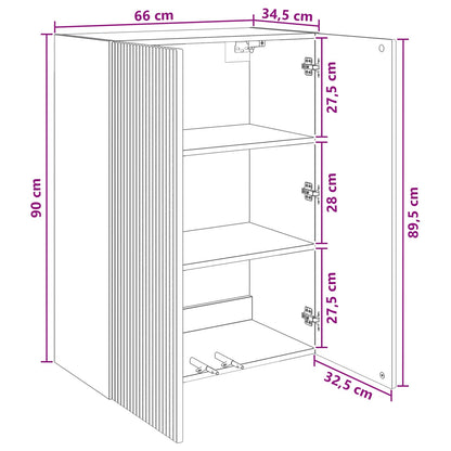 vidaXL Wall-Mounted Cabinet 66 x 34.5 x 90 cm Engineered Wood