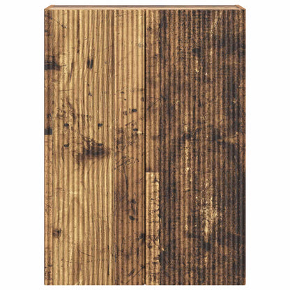 vidaXL Wall-Mounted Cabinet Old Wood 66 x 34.5 x 90 cm Engineered Wood