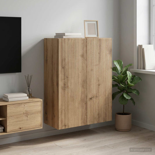 vidaXL Wall-Mounted Cabinet Artisan Oak 66 x 34.5 x 90 cm