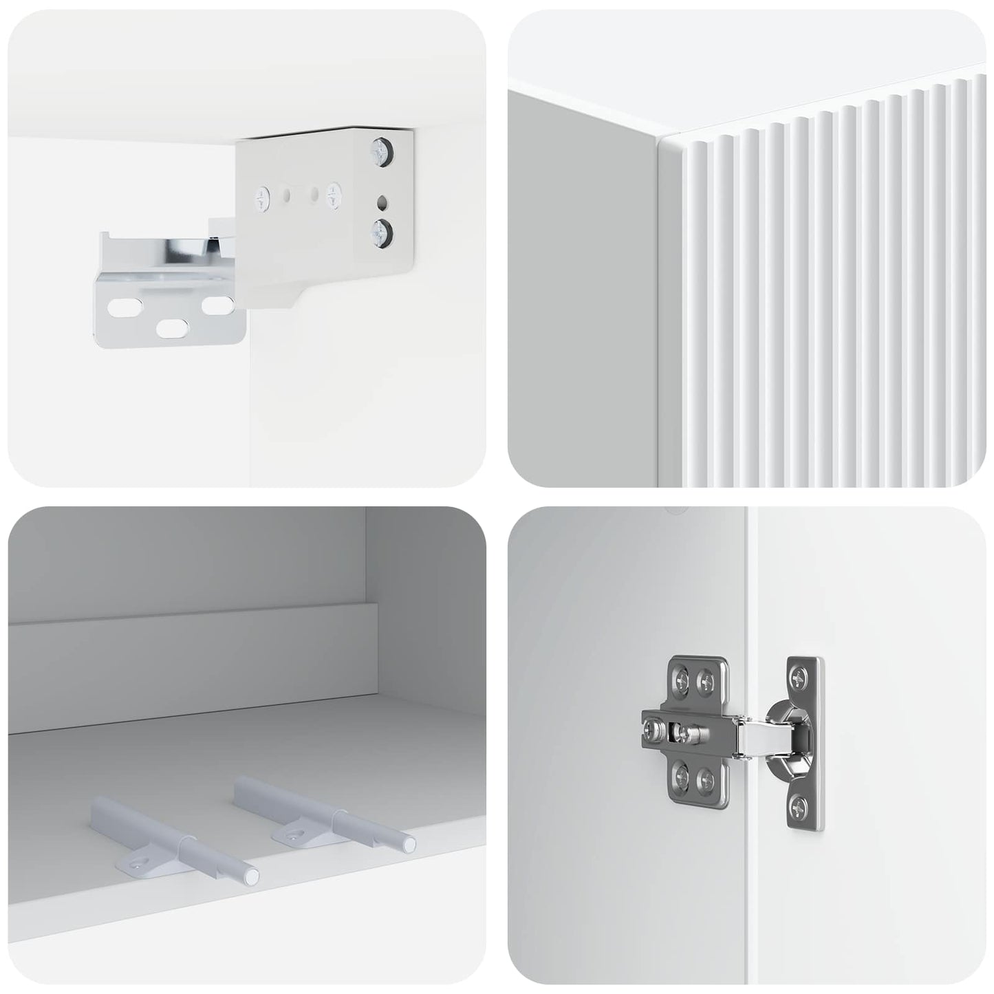 vidaXL Wall-Mounted Cabinet White 59 x 31 x 60 cm Engineered Wood