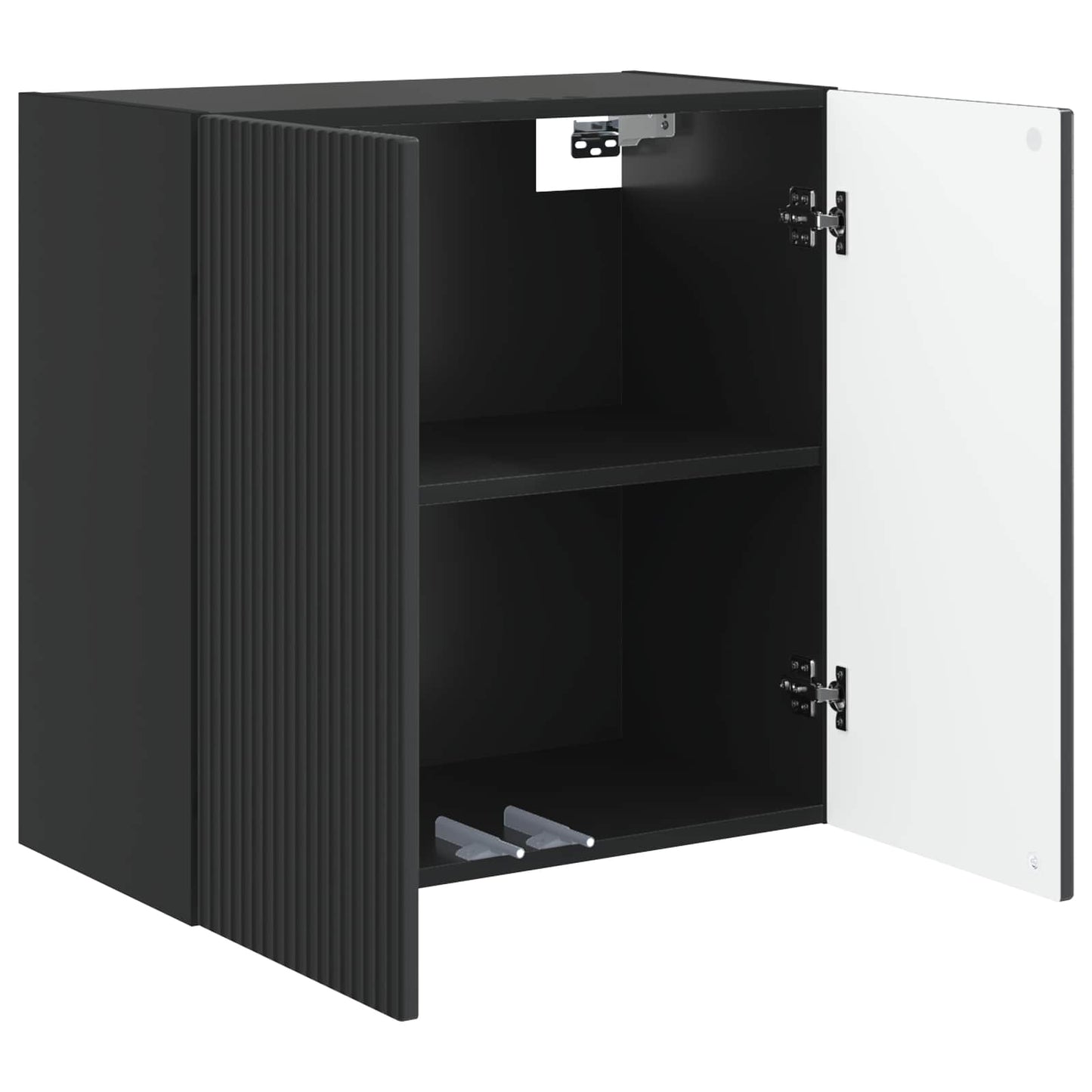 vidaXL Wall-Mounted Cabinet Black 59 x 31 x 60 cm Engineered Wood
