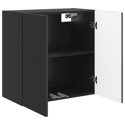 vidaXL Wall-Mounted Cabinet Black 59 x 31 x 60 cm Engineered Wood
