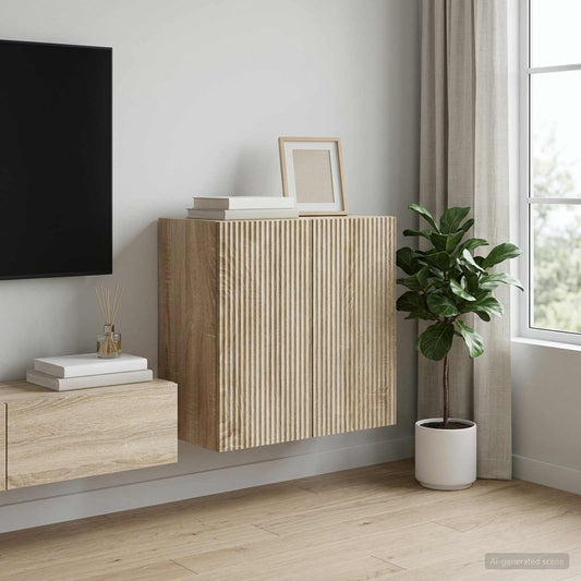 vidaXL Wall-Mounted Cabinet Sonoma Oak 59 x 31 x 60 cm Engineered Wood