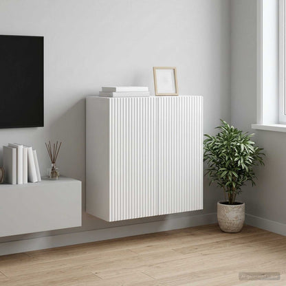 vidaXL Wall-Mounted Cabinet High Gloss White 59 x 31 x 60 cm