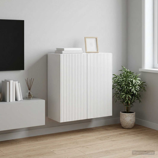 vidaXL Wall-Mounted Cabinet High Gloss White 59 x 31 x 60 cm