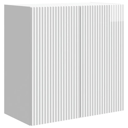 vidaXL Wall-Mounted Cabinet High Gloss White 59 x 31 x 60 cm