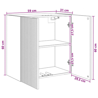 vidaXL Wall-Mounted Cabinet 59 x 31 x 60 cm Engineered Wood