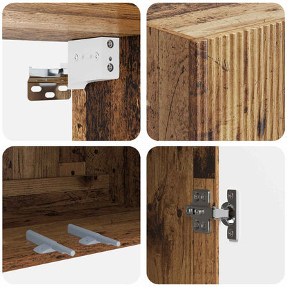 vidaXL Wall-Mounted Cabinet Old Wood 59 x 31 x 60 cm Engineered Wood