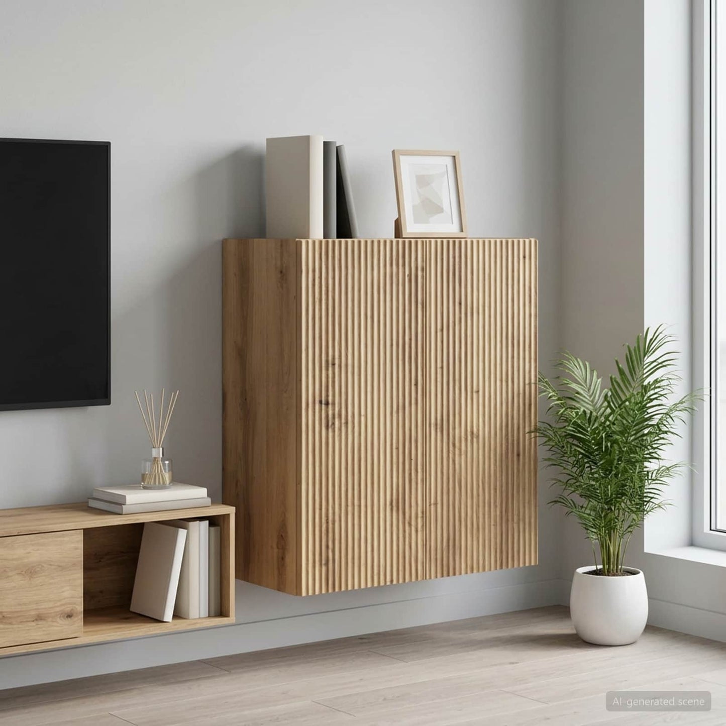 vidaXL Wall-Mounted Cabinet Artisan Oak 59 x 31 x 60 cm
