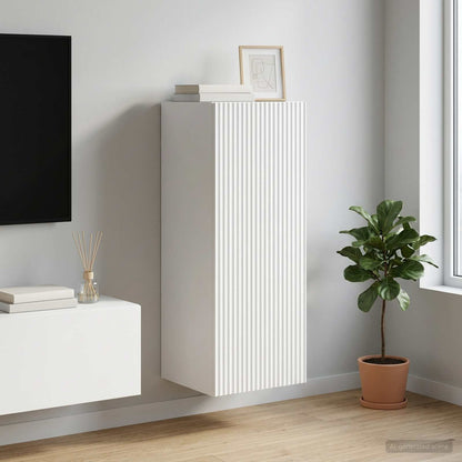 vidaXL Wall-Mounted Cabinet White 33 x 34.5 x 90 cm Engineered Wood