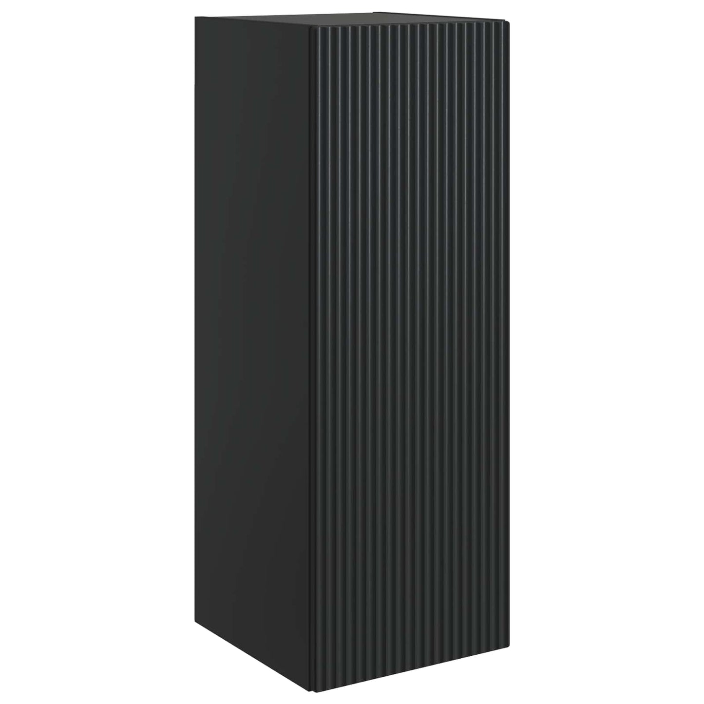 vidaXL Wall-Mounted Cabinet Black 33 x 34.5 x 90 cm Engineered Wood