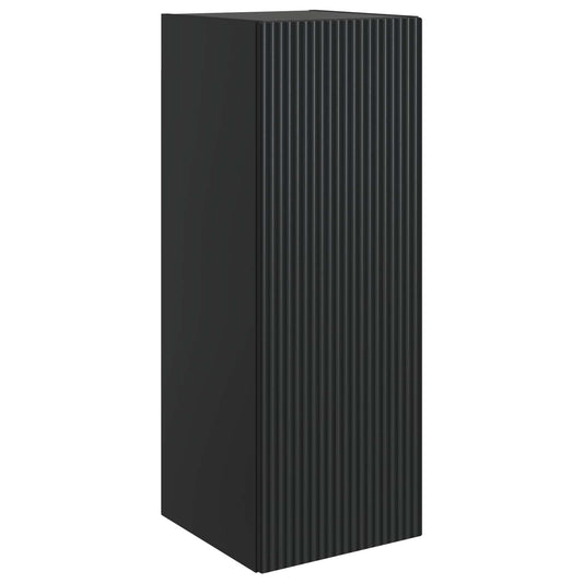 vidaXL Wall-Mounted Cabinet 33 x 34.5 x 90 cm Engineered Wood Black