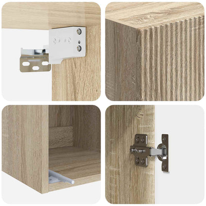 vidaXL Wall-Mounted Cabinet Sonoma Oak 33 x 34.5 x 90 cm