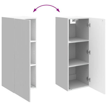vidaXL Wall-Mounted Cabinet High Gloss White 33 x 34.5 x 90 cm