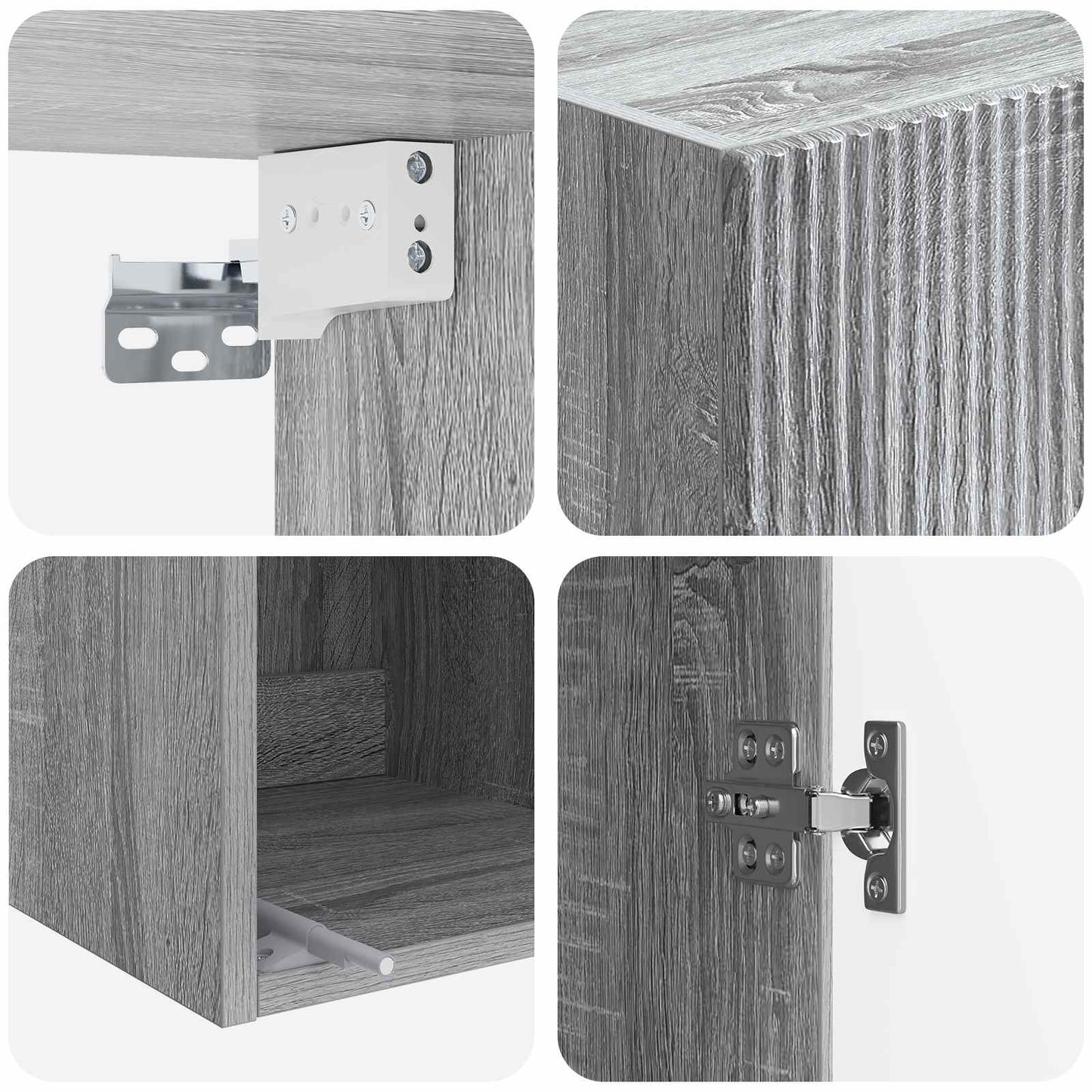 vidaXL Wall-Mounted Cabinet 33 x 34.5 x 90 cm Engineered Wood