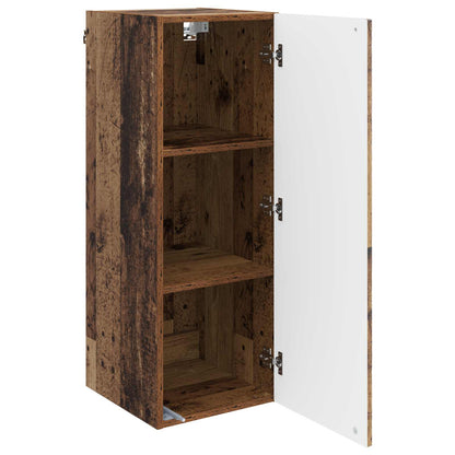 vidaXL Wall-Mounted Cabinet Old Wood 33 x 34.5 x 90 cm Engineered Wood
