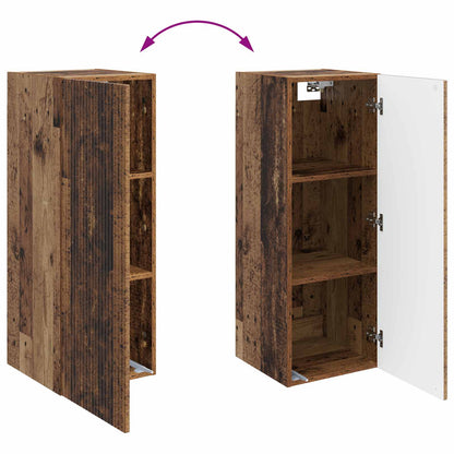 vidaXL Wall-Mounted Cabinet Old Wood 33 x 34.5 x 90 cm Engineered Wood