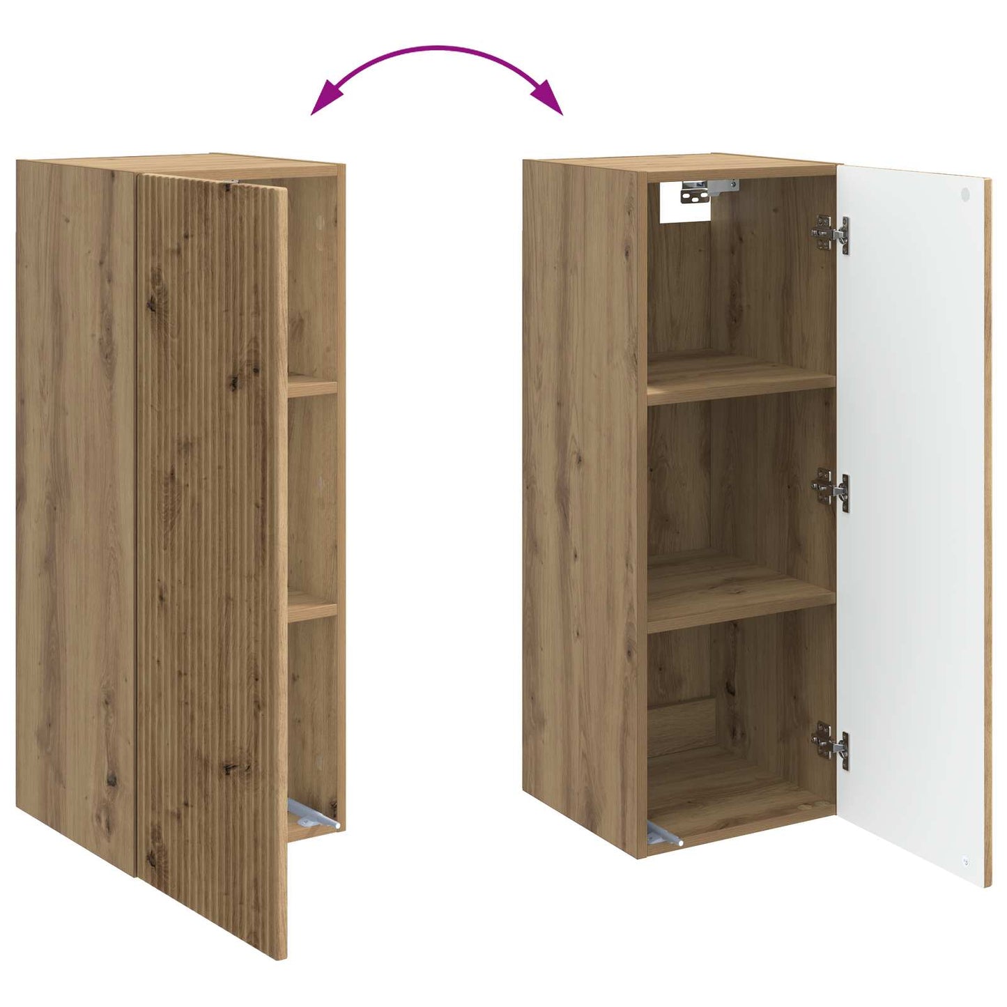 vidaXL Wall-Mounted Cabinet Artisan Oak 33 x 34.5 x 90 cm