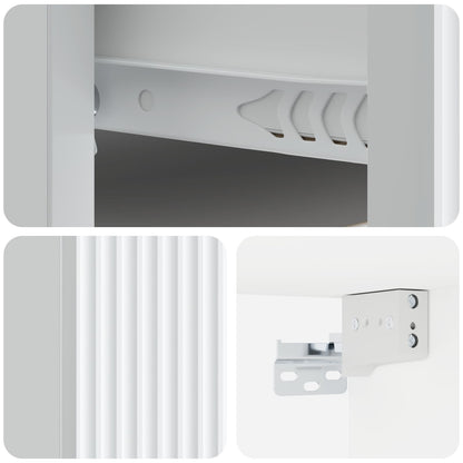 vidaXL Wall-Mounted Bedside Cabinet White 33 x 34.5 x 20 cm