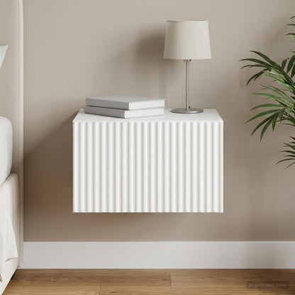 vidaXL Wall-Mounted Bedside Cabinet White 33 x 34.5 x 20 cm