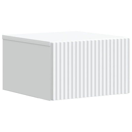 vidaXL Wall-Mounted Bedside Cabinet White 33 x 34.5 x 20 cm